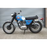 A 1968 BSA B25 S Starfire, registration no. AHJ 451E, frame no. B25B 584, engine no. B25B 584, Blue.