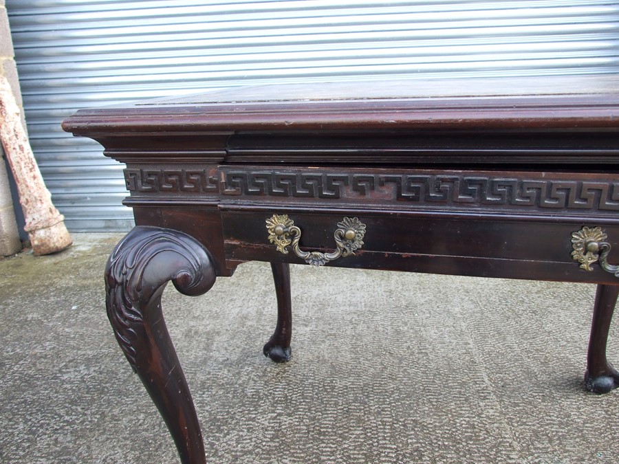 An 18th century (possibly Irish) mahogany writing table, the rectangular top inset with a later - Image 3 of 12