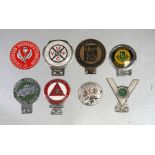 Assorted badge bar badges including Historic Commercial Vehicle Club, the Institute of Advanced