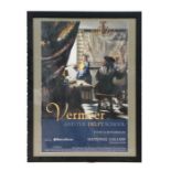 A Vermeer and the Delft School National Gallery poster (20th June - 16th September 2001), framed &