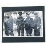 An original 1945 signed photograph from left to right by American Two Star Lieutenant General