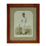 Sporting interest. A coloured print of Joseph Guy, by John C Anderson, glazed and in a maple