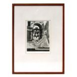 Henry Wilkinson - Madonna of the Bell - etching, signed in pencil to the margin, framed & glazed, 17