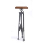 An Alec Tiranti telescopic metal modelling stand, cast factory marks 'Scopas Modelling Stand, Alec