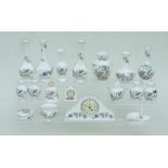 A large quantity of Aynsley bone china to include vases and trinket boxes.