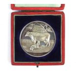 A British Dairy Farmer's Association silver medallion awarded to 'B. Wayte For Proficiency in