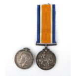 A WW1 British War Medal with ribbon, named to: T-34787 DVR. L.S. TAYLOR. A.S.C. together with a