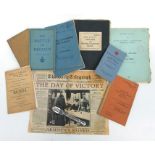 A collection of WWI and WWII ephemera to include Royal Canadian Airforce notebooks, cloud atlas