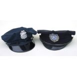 Two USA Police Department caps for Arlington Texas and Massachusetts