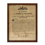 A Royal Proclamation of Crimea War Interest by Queen Victoria a proclamation for a day of general