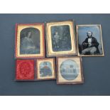 A quantity of ambrotypes to include a military soldier, husband and wife, Mary Jane Yeates and