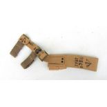 An unissued 08 Pattern bayonet frog with helve strap and carrier. Marked to the reverse of the