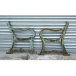 A pair of Spencer Heath's cast iron bench ends.