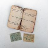 A WW1 Personal Diary belonging to 3123 Private Broughton of the 1/5 Norfolk Regiment. Not many