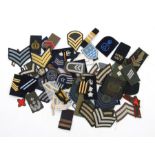An assortment of approximately 75 mainly Military cloth badges
