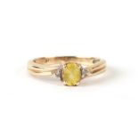 A 9ct gold dress ring, approx UK size 'G'.