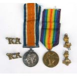 A WWI Royal Artillery medal group comprising Defence and War medals awarded to '113748 DVR. W. R.