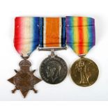 A WWI medal trio named to '67180 DVR. W. WRAYFORD'.