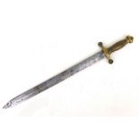 A French 1831 Artillery Glaive (Gladius style) short sword or side arm. Having a one piece hilt