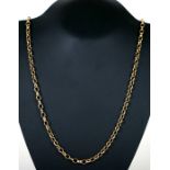 A 9ct gold necklace, 60cms long, weight 34g.