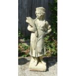 A reconstituted stone statue 'Spring', 70cms high.