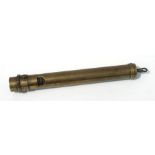 A brass steam engine whistle 'Nightingale M & B No 307258', 36cms long.
