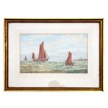 George Stanfield Walters RBA (1838-1924) - Sailing Vessels in a Choppy Sea - signed lower left,