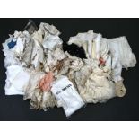 A large quantity of Victorian lace and linen.