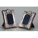 A pair of silver miniature photo frames, Sheffield 2019, 7 by 9cms (2).