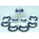 A Wedgwood Blue Siam six-person tea service.Condition ReportAll pieces in good overall condition
