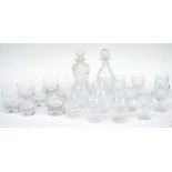 A matched suite of crystal glassware to include a set of six Tutbury brandy balloons, a set of six