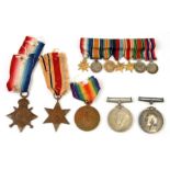 A trio of WWI medals awarded to Second Lieutenant L H J Herridge of King Edward's Horse, with two of