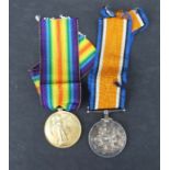 A WWI medal pair awarded to J. 56870. W. H. Eydmann. A. B. R. N.