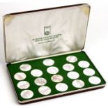 A sterling silver Proof set by Franklin Mint, the commemorative medals of the XX Olympic Games,