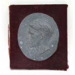 WWI interest. Andre Rousell - portrait roundel of Daubeney Drue Drury by La Roche, the materials