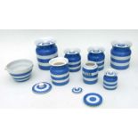 A quantity of TG Green Cornishware items.