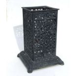 A Colebrookdale style cast iron umbrella stand, 45cms wide. (converted from a French stove).