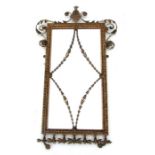 A 19th century gilt gesso wall mirror, 46 by 106cms.