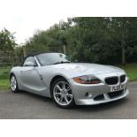 A 2003 BWW Z4 2.5i Roadster, registration number YL03 TKF. Finished in the classic German colour