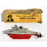 A Sutcliffe Under-Wunda Diving Submarine, boxed, 23cms long.