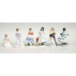 A Royal Doulton figure - Charity HN3087 and five similar figures (6).