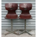 A pair of mid century Galvanitas NV Oosterhout Metaalindustrie chairs (2).