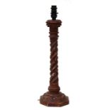 A Persian influenced plaster table lamp, 46cms high.