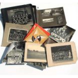 An early 20th century photograph album containing various photographs to include Eastbourne College,