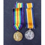 A WWI medal pair awarded to 114839 PNF.F. Newman. R. E.