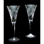 A pair of Waterford crystal Millennium 5 Universal toast flutes (2).Condition ReportBoth in very