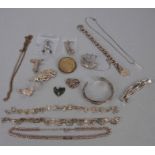 A quantity of silver and Eastern white metal jewellery, weight approx 2440g.