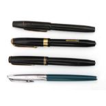 A group of fountain pens to include a Parker Victory and a Conway Stewart 27 (4).