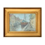Champion Jones (British 1856-1912) - Harbour Scene - watercolour, signed lower right, gallery