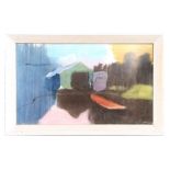 After Ivon Hitchens - Boathouse, Early Morning - lithograph, framed, Medici Society Ltd label to